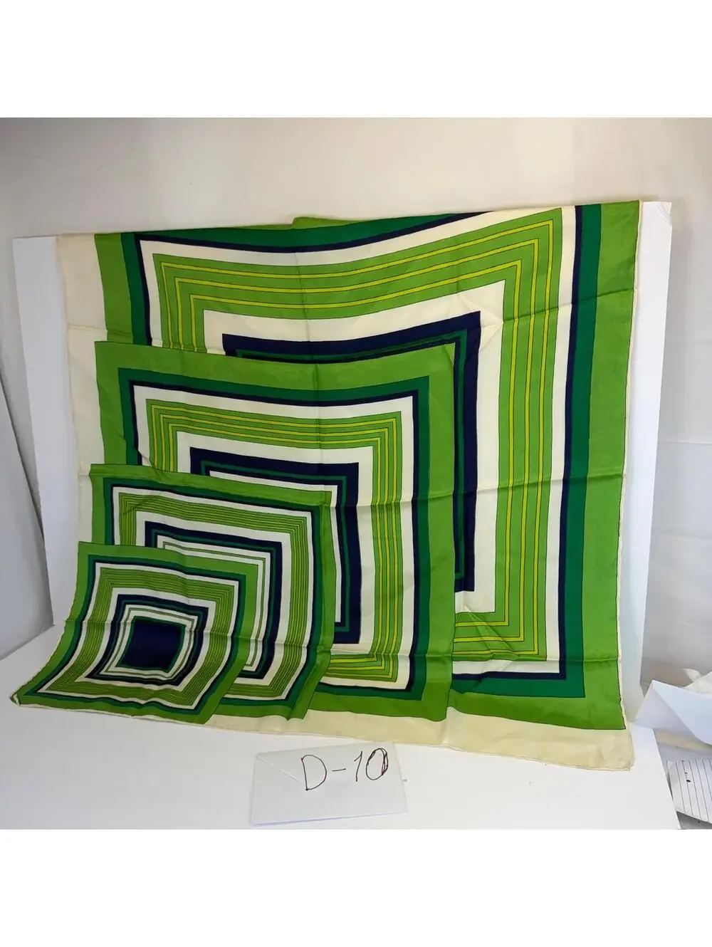3pc 100% Silk Geometric Print Scarf Set Made in Japan Women's Accessory‎